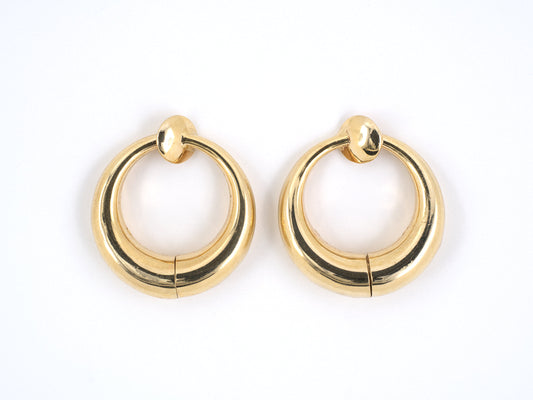 53291 - SOLD - Gold Hoop Earrings