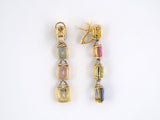 53307 - Circa 2000 Bulgari Gold Sapphire Diamond Earrings