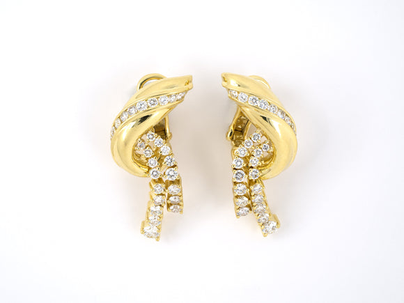 53405 - Jose Hess Gold Diamond Drop Dangle Earrings