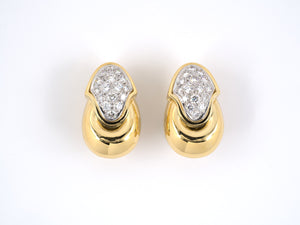 53467 - Gold Pave Diamond Earrings