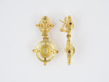 53537 - Paul Morelli Gold Green Quartz Citrine Drop Earrings