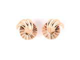 53575 - Retro Gold Corrugated Swirl Earrings