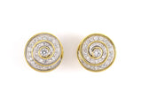 53599 - Gold Diamond Swirl Earrings