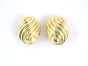 53611 - Webb Gold Faceted Swirl Earrings
