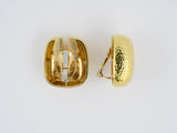 53625 - Webb Gold Hammered Cushion Shape Earrings