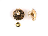 53644 - La Nouvelle Bague Gold Diamond Enamel Circle Earrings