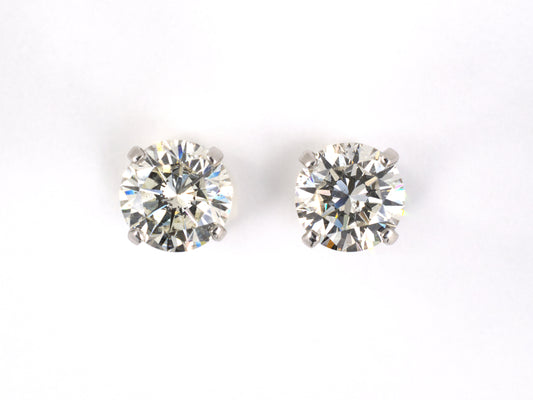 53671 - SOLD - Platinum Diamond Stud Earrings