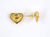 53699 - Circa 1992 Cummings Gold Heart Earrings