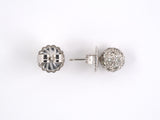 53717 - SOLD - Gold Diamond Ball Earrings