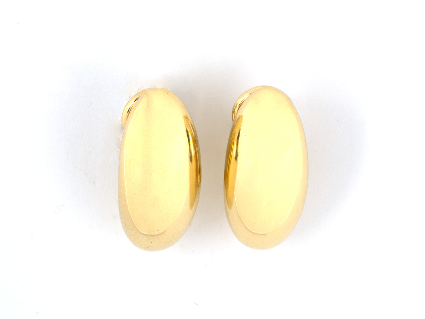53807 - Asprey Gold Domed Oblong Earrings