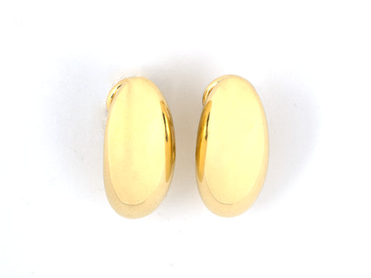 53807 - Asprey Gold Domed Oblong Earrings