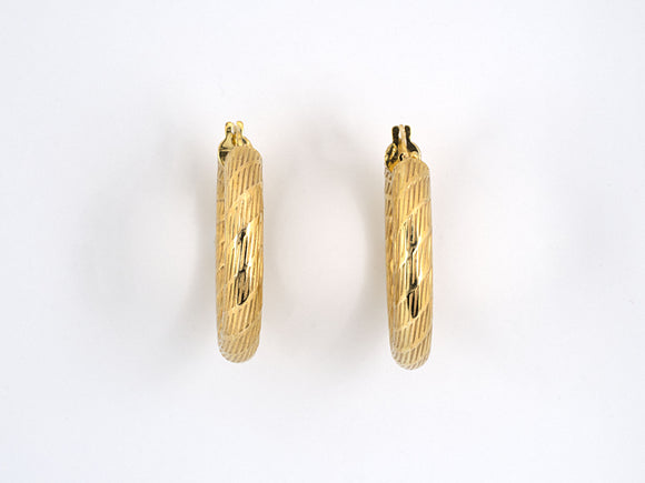 53845                - SOLD - Gold Hoop Earrings