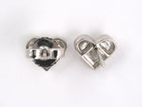 53863 - Platinum Diamond Heart-Shape Stud Earrings