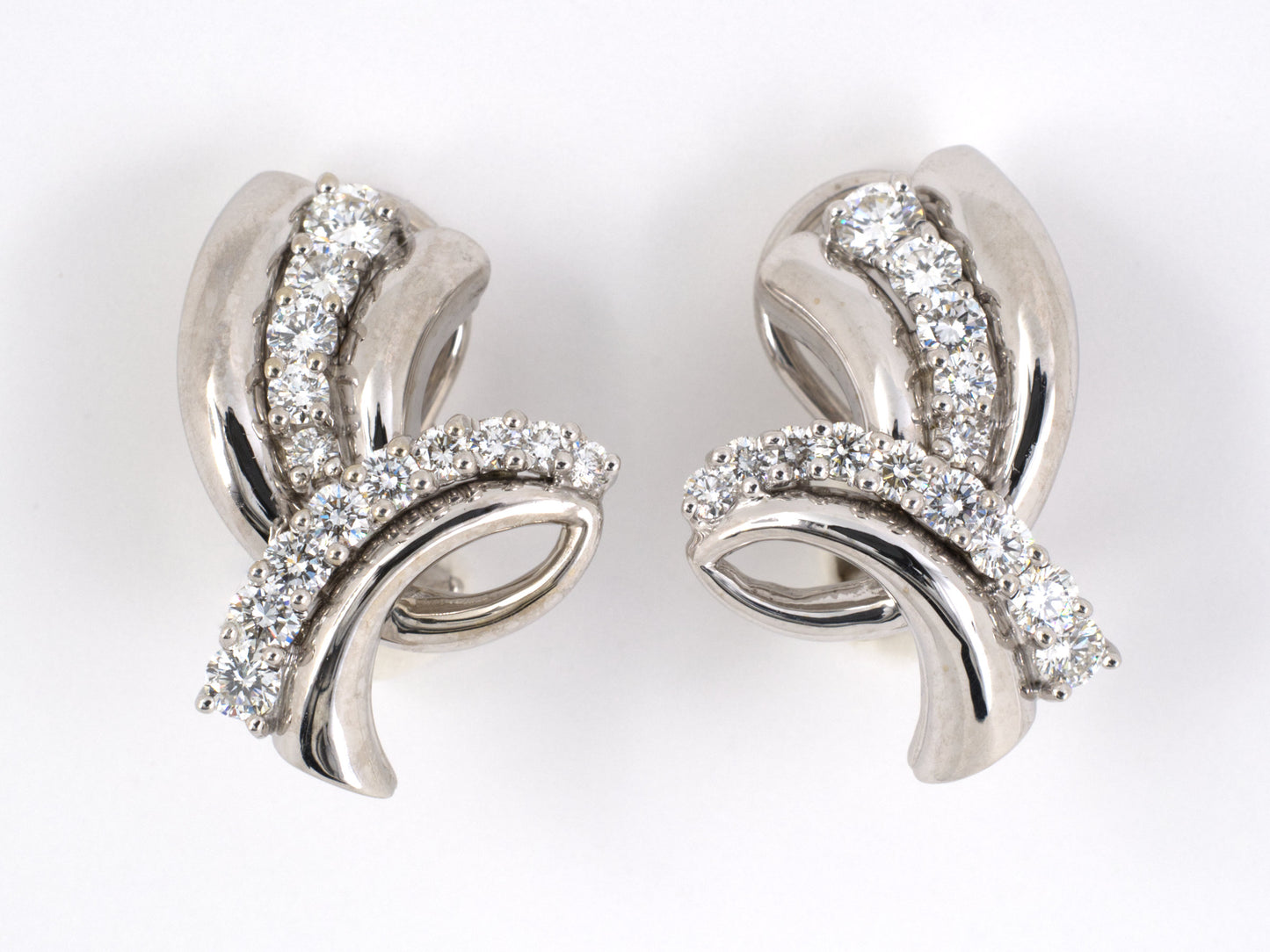 53891 - Dankner Gold Diamond Swirl Earrings