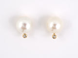 53899 - SOLD - Maz Gold Diamond Pearl Blue Topaz Detachable Drop Earrings