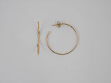 53914 - SOLD - Gold Wire Hoop Earrings