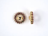 53917 - Gold Ruby Cluster Prong Set Stud Earrings Jackets