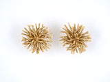 53929 - SOLD - Circa 1975 Gold Thistle Earrings