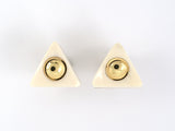 53936 - Gold Bone Triangular Earrings