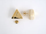53936 - Gold Bone Triangular Earrings