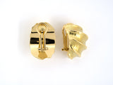 53940 - Gold Corrugated Hammered Italy Earrings