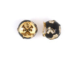 53951 - Circa 1985 Marina B Ecume Japan Gold Diamond Blackened Gold France Earrings