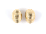 53956 - Jost Gold Corrugated Shrimp Hoop Earrings