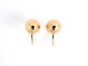 53957 - SOLD - Gold Ball Earrings