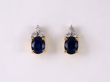 53969 - Gold Sapphire Diamond Earrings