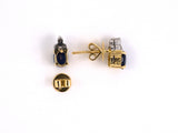 53969 - Gold Sapphire Diamond Earrings