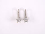 53970 - SOLD - Gold Diamond Cluster Drop Earrings