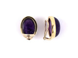 53981 - Gold Amethyst Oval Earrings