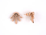 53983 - Gold Diamond Fan Stud Earrings