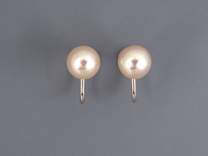 53988 - SOLD - Gold Pearl Earrings