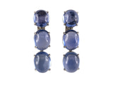 53992 - Circa 2000 Bulgari Platinum Cabochon Sapphire Drop Dangle Earrings