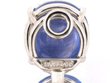 53992 - Circa 2000 Bulgari Platinum Cabochon Sapphire Drop Dangle Earrings