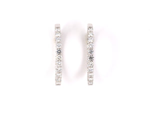 54008 - Gold Diamond Hinged Hoop Earrings