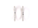 54008 - Gold Diamond Hinged Hoop Earrings