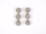 54056 - Gold Diamond Cluster Drop Earrings