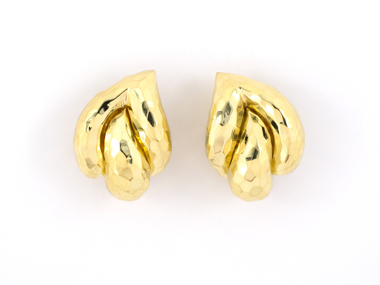 54062 - Dunay Gold Faceted Swirl Earrings