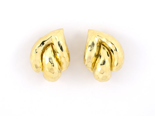 54062 - Dunay Gold Faceted Swirl Earrings