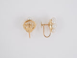 54074 - Gold Pearl Cluster Button Earrings
