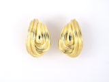 54079 - Dunay Gold Sabi Finish Grooved Swirl Earrings