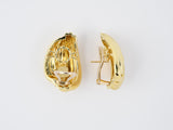54079 - Dunay Gold Sabi Finish Grooved Swirl Earrings