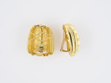 54090 - Circa 1990s Dunay Cinnabar Gold Sabi Finish Earrings