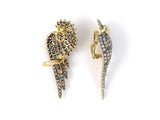54099 - Edwardian Platinum Gold GIA Intense/Fancy Diamond Wings Earrings