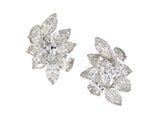 54183 - Cerro Platinum GIA Diamond Handmade Cluster Spray Earrings
