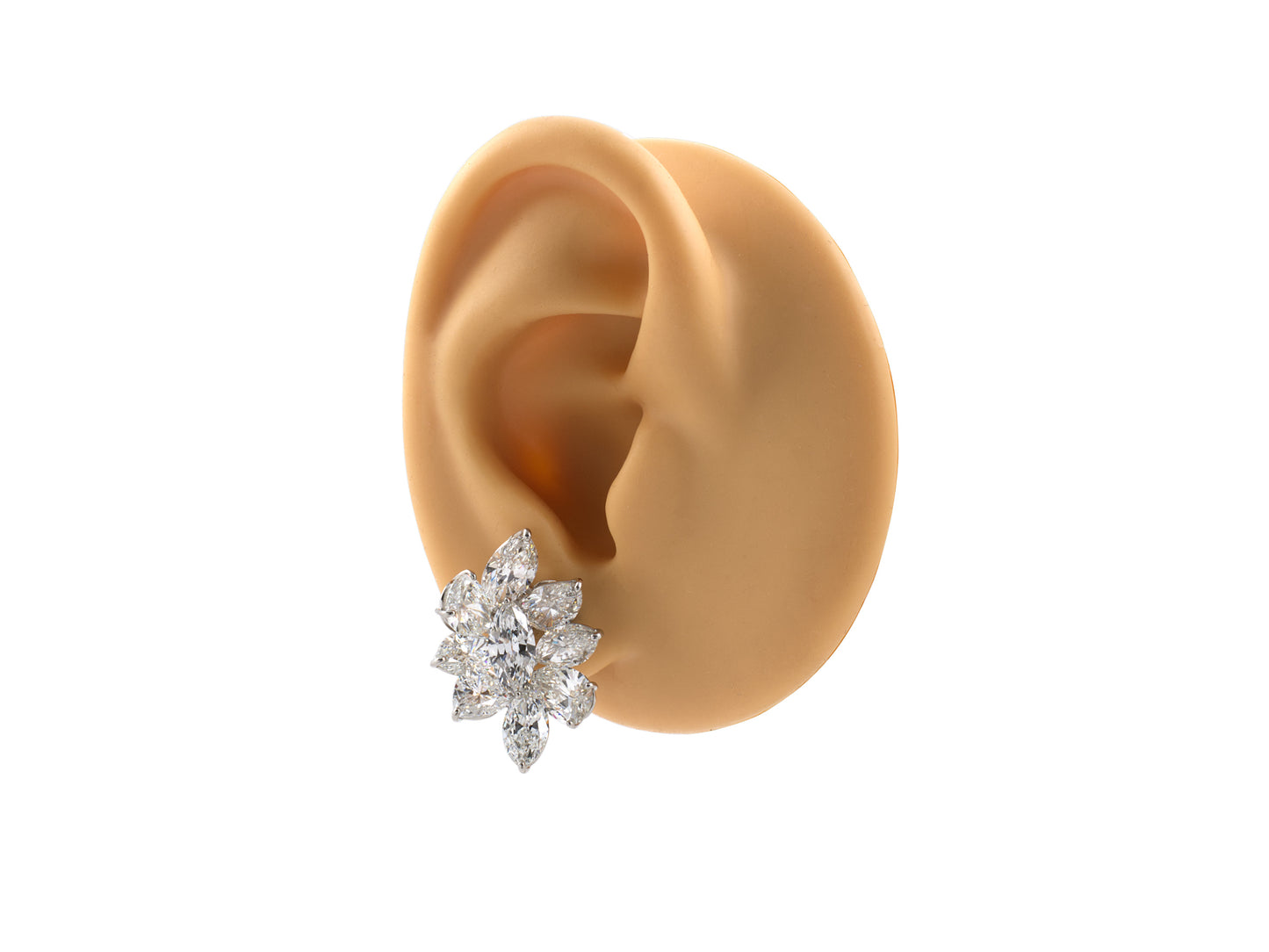 54183 - Cerro Platinum GIA Diamond Handmade Cluster Spray Earrings