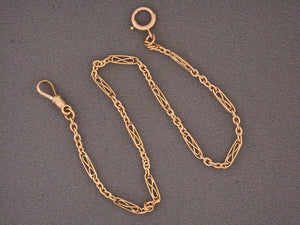 61058 - Victorian Gold Waldemar Pocket Watch Chain