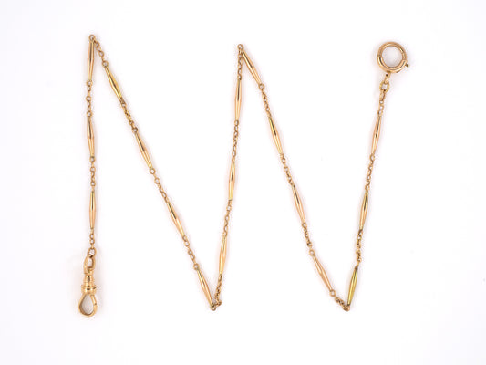 61107 - Gold Tapered Pocket Watch Chain